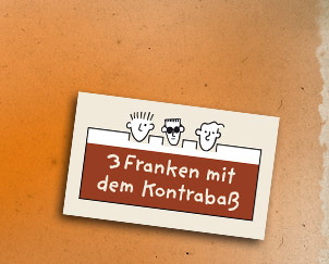 Logo Drei Franken mit dem Kontrabaß